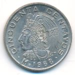 Mexico, 50 centavos, 1968