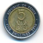 Kenya, 5 shillings, 2010