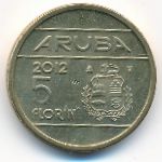 Aruba, 5 флоринов, 2012