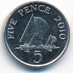 Гернси, 5 пенсов (2010 г.)