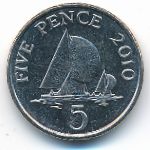 Гернси, 5 пенсов (2010 г.)