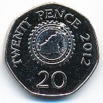 Гернси, 20 пенсов (2012 г.)