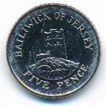 Jersey, 5 pence, 2012