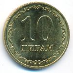 Таджикистан, 10 дирам (2020 г.)