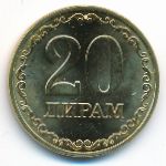 Tajikistan, 20 drams, 2020