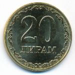 Tajikistan, 20 drams, 2023