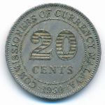 Малайя, 20 центов (1950 г.)