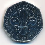 Великобритания, 50 пенсов (2007 г.)