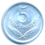 Mali, 5 francs, 1961