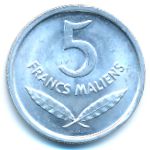 Mali, 5 francs, 1961