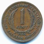 Восточные Карибы, 1 цент (1955 г.)