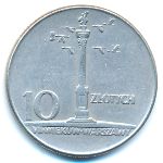 Польша, 10 злотых (1965 г.)