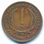 Восточные Карибы, 1 цент (1957 г.)