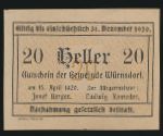 Нотгельды Австрии, 20 геллеров