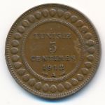 Тунис, 5 сентим (1912 г.)