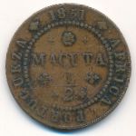 Angola, 1/2 macuta, 1851