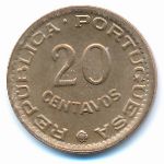 Guinea-Bissau, 20 centavos, 1973