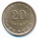 Guinea-Bissau, 20 centavos, 1973