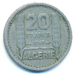Algeria, 20 francs, 1949