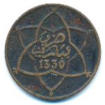 Morocco, 5 mazunas, 1912