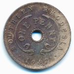 Southern Rhodesia, 1 penny, 1947