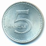 Angola, 5 kwanzas, 1977
