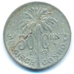 Belgian Congo, 50 centimes, 1925