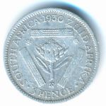 South Africa, 3 pence, 1930