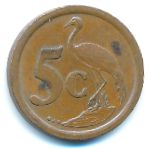 South Africa, 5 cents, 1994
