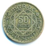 Morocco, 50 francs, 1951