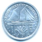 Saint Pierre and Miquelon, 1 franc, 1948