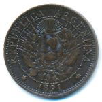 Argentina, 2 centavos, 1891