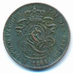 Belgium, 2 centimes, 1864