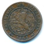 Netherlands, 1 cent, 1884
