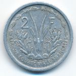 French Equatorial Africa, 2 francs, 1948