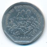 Central African Republic, 500 франков, 1998