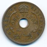 British West Africa, 1 penny, 1952