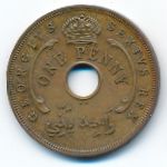 British West Africa, 1 penny, 1952