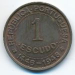 Guinea-Bissau, 1 escudo, 1946