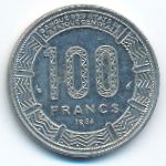 Gabon, 100 francs, 1984