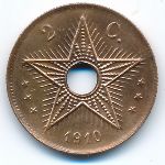 Бельгийское Конго, 2 сентима (1910 г.)