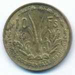 Французская Западная Африка, 10 франков (1956 г.)
