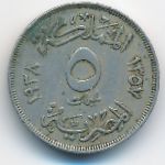 Egypt, 5 milliemes, 1938