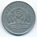 Маврикий, 5 рупий (1991 г.)