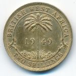British West Africa, 2 shillings, 1949