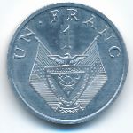 Rwanda, 1 franc, 1985