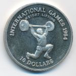 Либерия, 10 долларов (1984 г.)