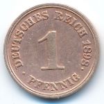 Germany, 1 pfennig, 1898