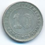 Straits Settlements, 10 cents, 1910
