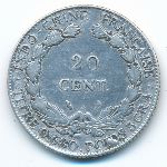 French Indo China, 20 cents, 1924